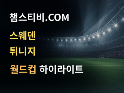 스웨덴 VS 튀니지 5:1 월드컵 하이라이트