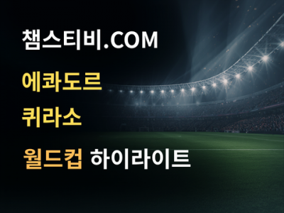 에콰도르 VS 퀴라소 0:0 월드컵 하이라이트