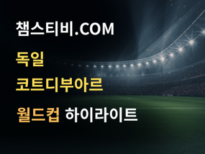 독일 VS 코트디부아르 2:1 월드컵 하이라이트