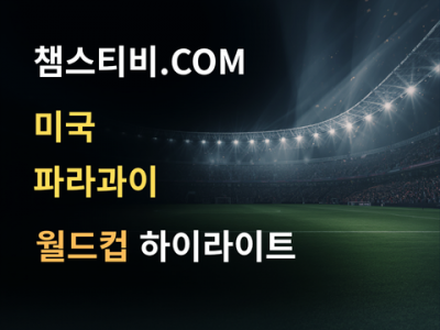 미국 VS 파라과이 4:1 월드컵 하이라이트