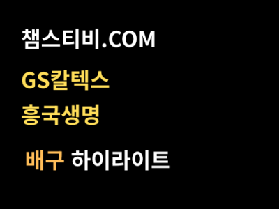 GS칼텍스 VS 흥국생명 3:1 여자 V리그 스포츠하이라이트