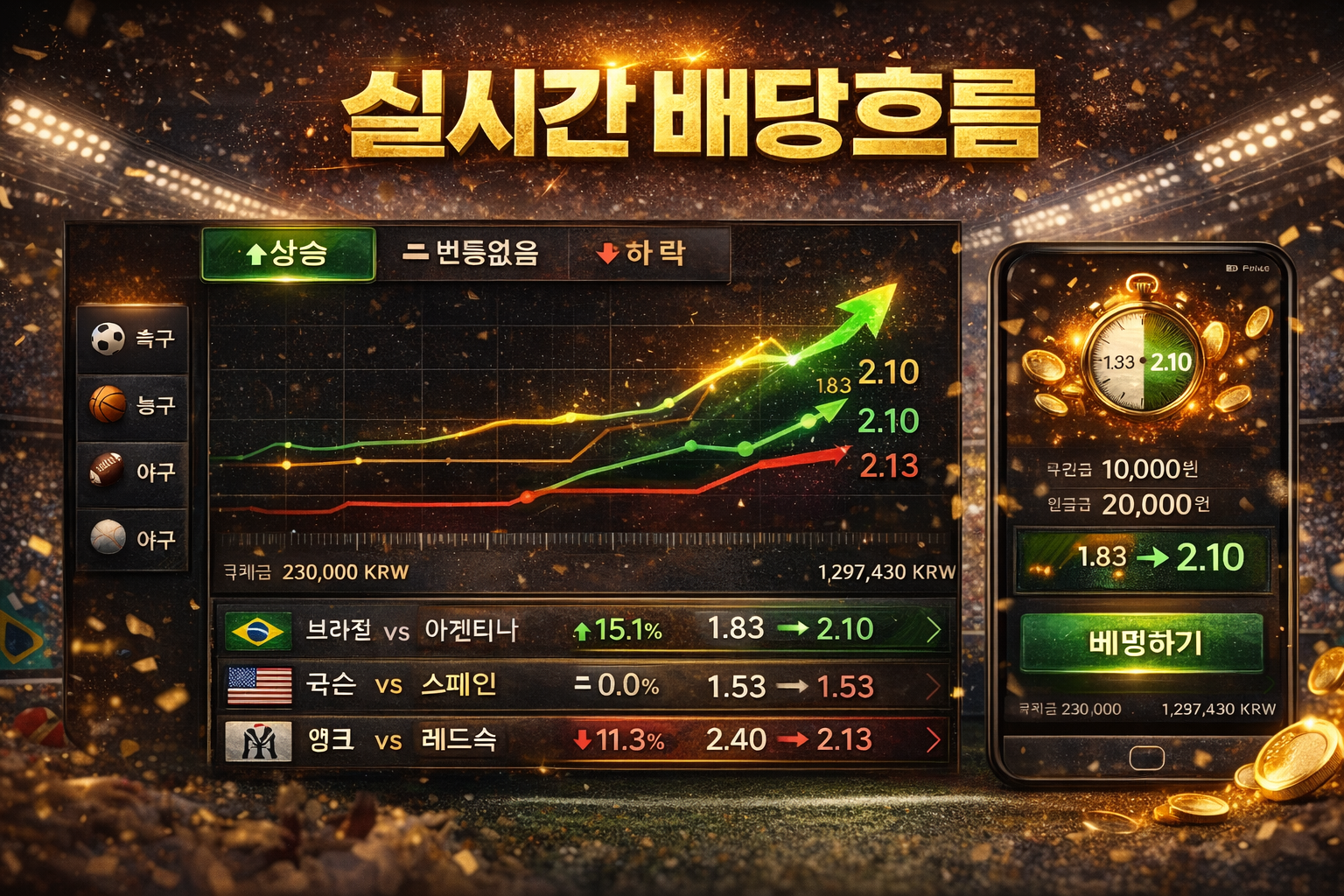 전 세계 실시간 배당 흐름 및 변동 데이터